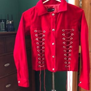 Red velvet jacket